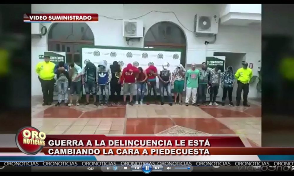 Alcaldía y Policía desarticulan banda "La Séptima" en Piedecuesta