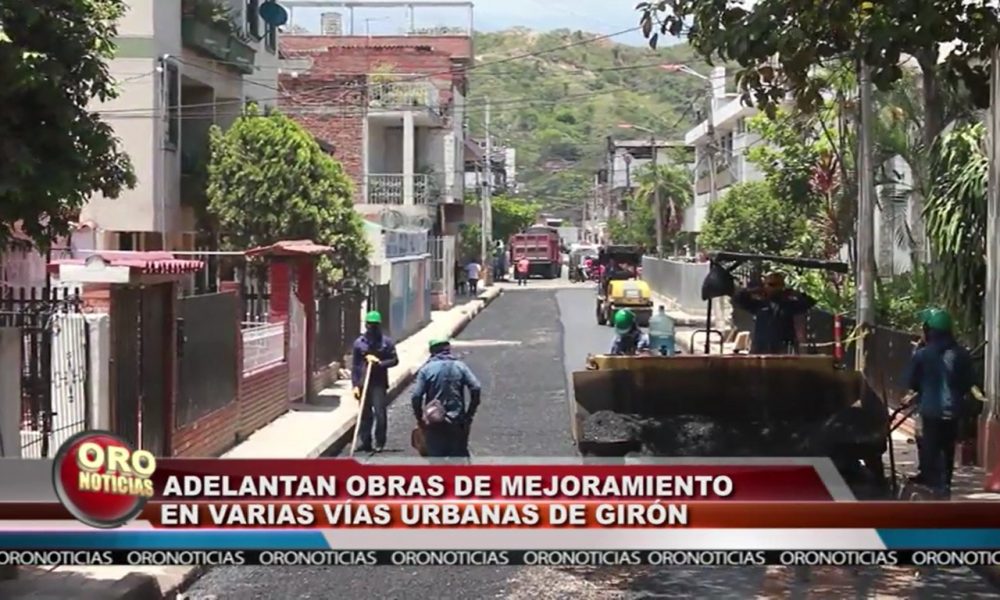 Adelantan obras de mejoramiento en varias vías urbanas de Girón