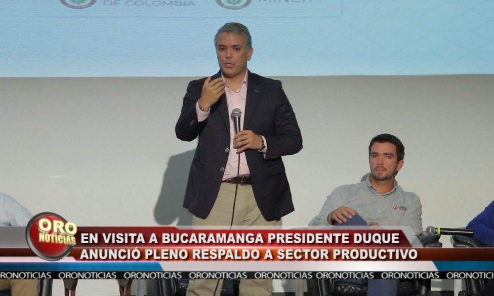 Presidente Duque se comprometió con Santander y su desarrollo empresarial