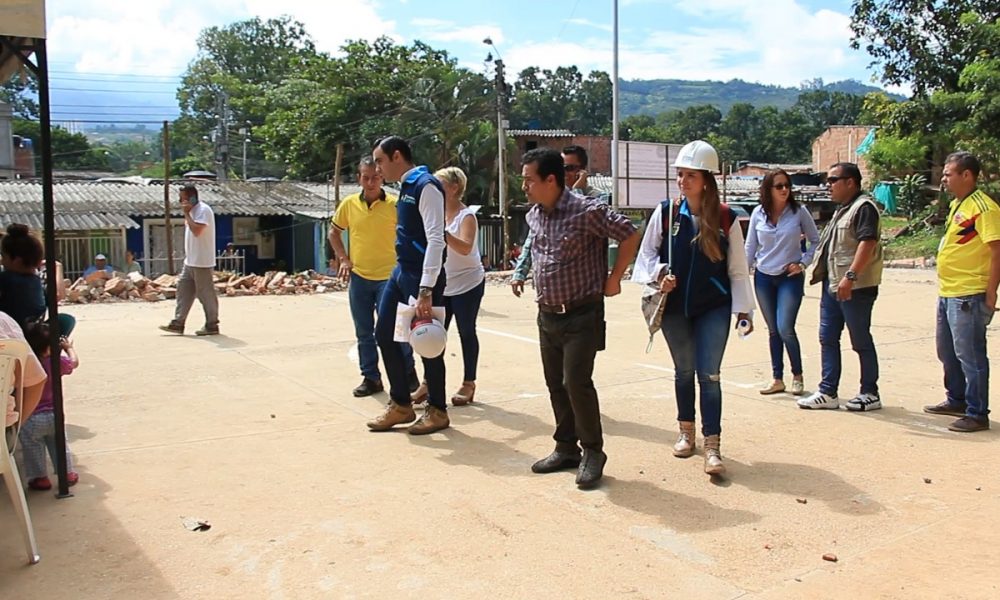 Obras en el barrio González Chaparro y Santa Ana en Floridablanca