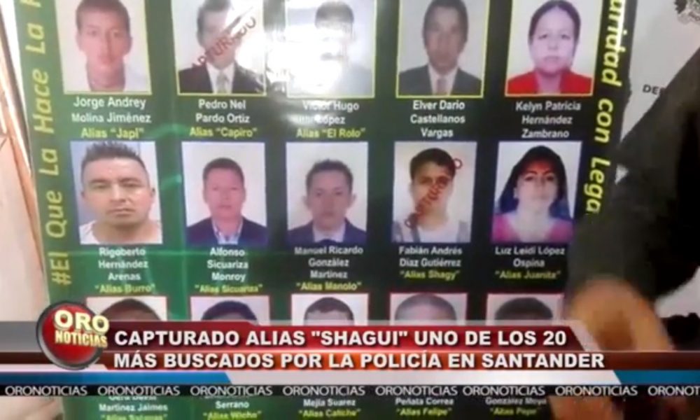 Policía DEMAM capturó a alias "Shagui", uno de los 20 más buscados en Santander