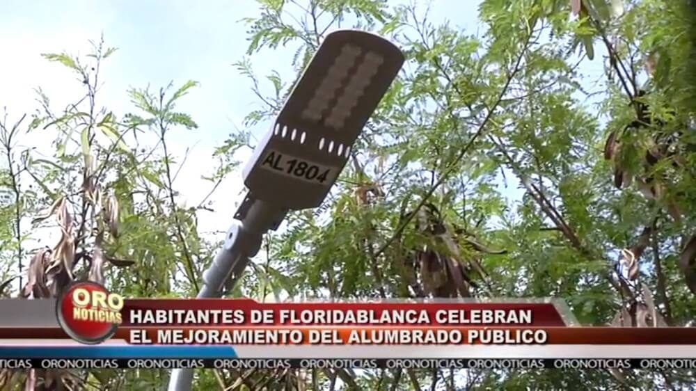 Tres barrios de Floridablanca mejoraron alumbrado