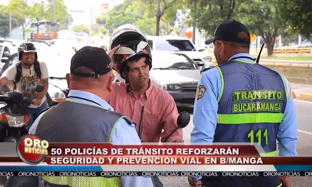 Llegarán 50 policías de tránsito a Bucaramanga