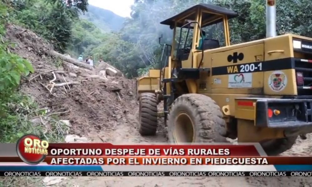 Con maquinaria se superó emergencia vial rural en Piedecuesta