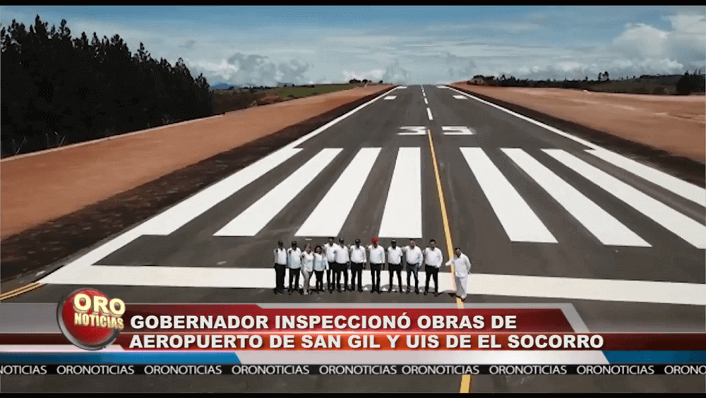 Gobernador visita obras en el aeropuerto de San Gil y la UIS de El Socorro