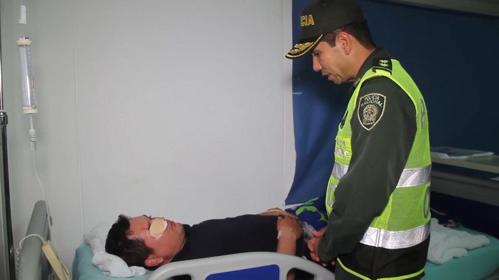 Un policía resultó herido en una persecución para capturar a un jíbaro en Girón