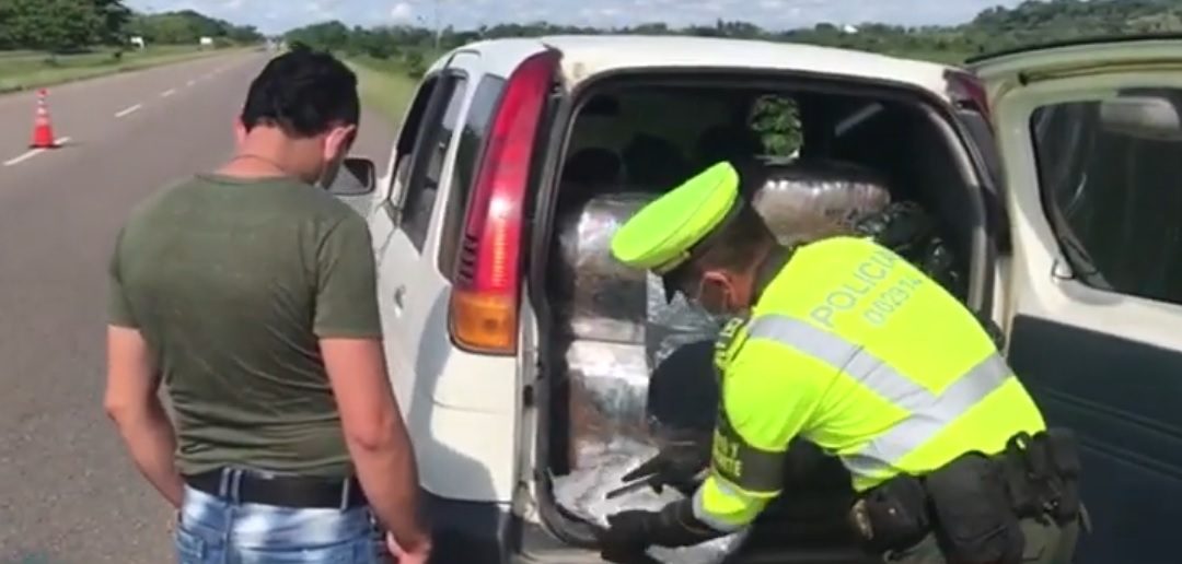Más de 200 Kg de marihuana fueron incautados en vías de Santander