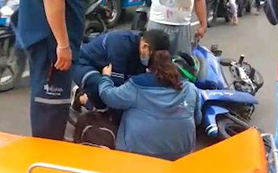 Sujetos ebrios huyeron luego de atropellar una mujer en la autopista