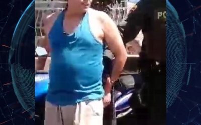 Video | ‘Paloterapia’ para presunto ladrón en Piedecuesta