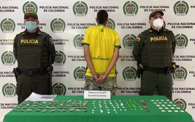 Con apoyo del dron y las patrullas en tierra capturan a presunto expendedor de estupefacientes