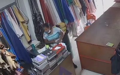 Por llevar su tapabocas abajo, presunta ladrona dejó visible su cara