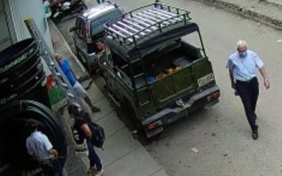 Video | El insólito robo de una escalera en Piedecuesta