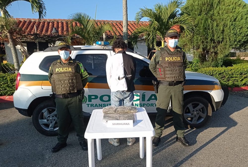 Lo cogieron con más de un kilo de marihuana que comercializaría en Bucaramanga