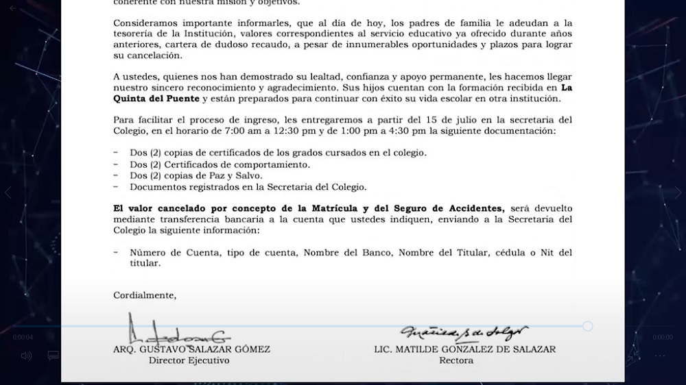 Llamado al ministro Alejandro Gaviria por cierre del Colegio la Quinta del Puente