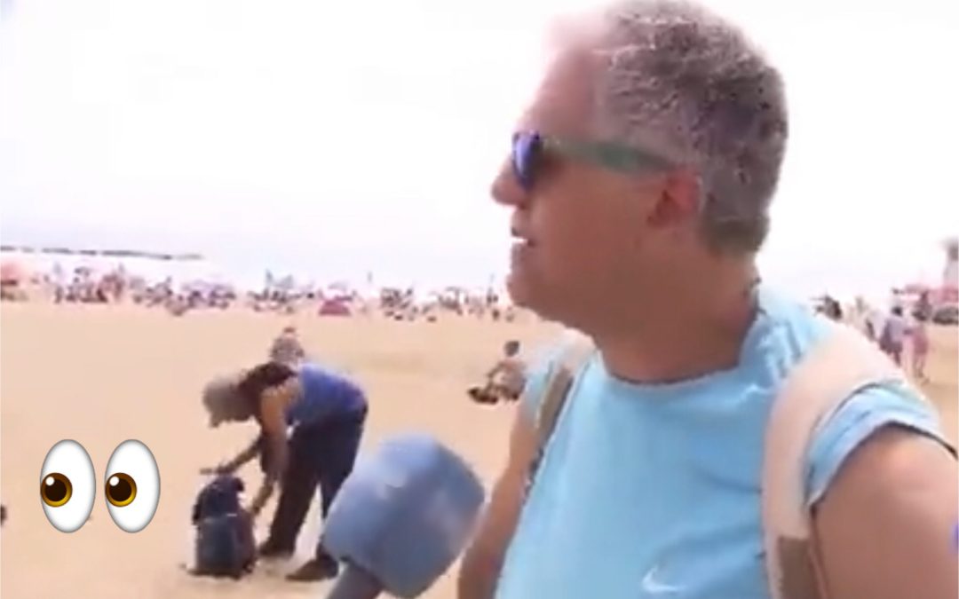 Video: turista fue robado en sus narices por atender una entrevista