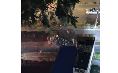 Falla mecánica sería la causa de un incendio de un vehículo anoche en Bucaramanga