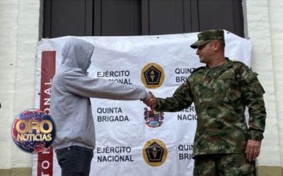 Criminal decidió entregarse al Ejército Nacional