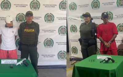 Capturados dos sujetos por porte ilegal de armas de fuego en Barrancabermeja