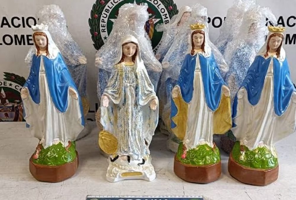Incautación récord: Descubren cocaína camuflada en esculturas religiosas