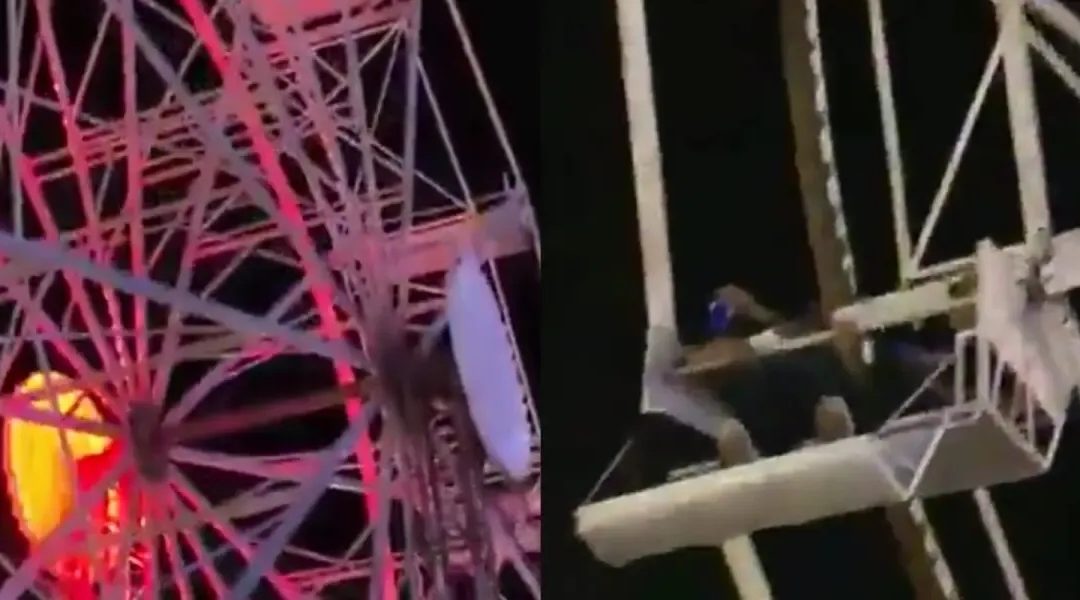 Terror en parque de diversiones: niña cayó de rueda de la fortuna