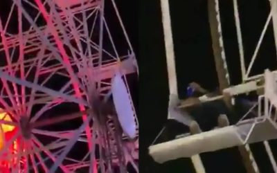 Terror en parque de diversiones: niña cayó de rueda de la fortuna
