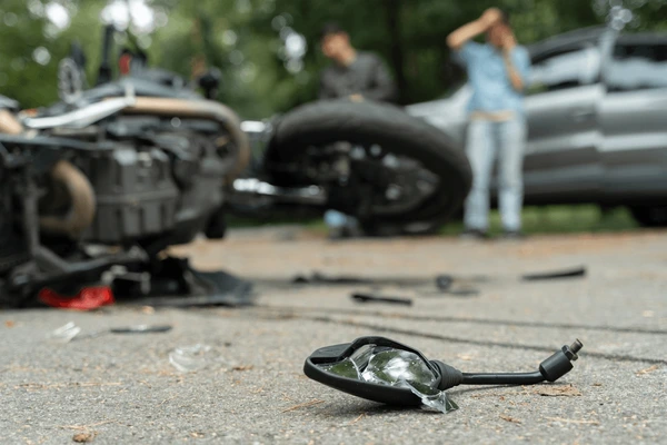 damaged-motorbike-car-on-city-600nw-2543358373