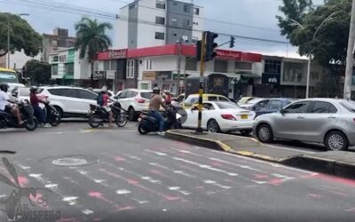 Pitos, trancones y desespero: el caos que dejó otra falla semafórica en Bucaramanga
