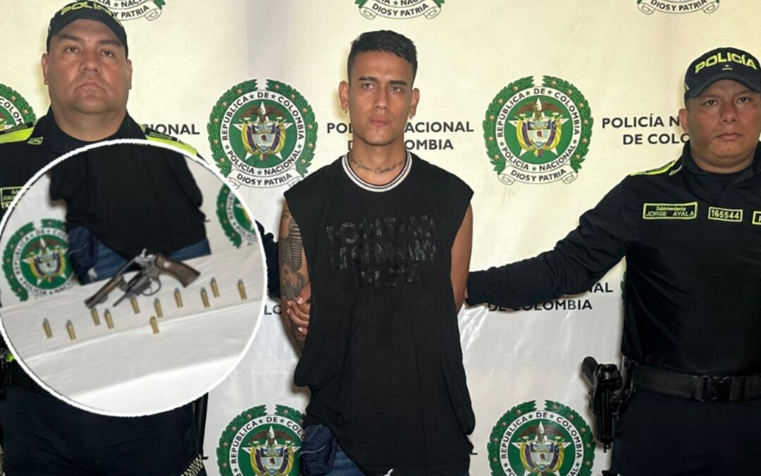 Con revólver y 10 cartuchos fue detenido tras balacera en sepelio en Bucaramanga