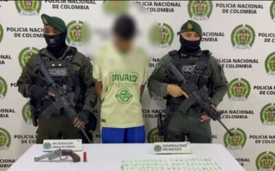 107 dosis de bazuco y una escopeta artesanal: capturan a hombre en Villa Esperanza, Floridablanca
