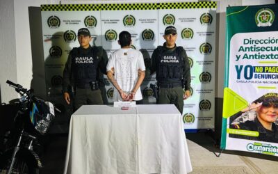¡Se le acabó el negocio! Capturado alias “Búcaro”, clave en red de extorsión en Barrancabermeja