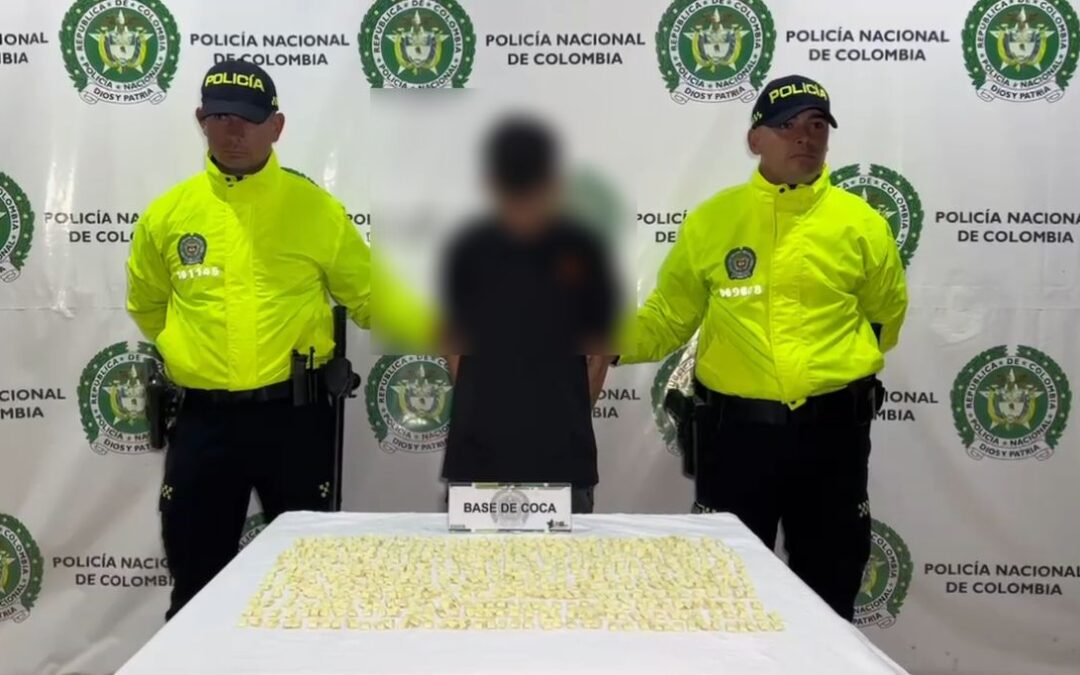 Con 500 dosis de bazuco listas para la venta, capturan a joven de 20 años en Bucaramanga