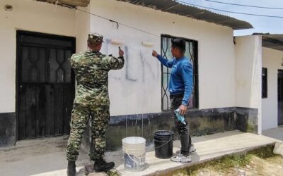 Recuperan fachadas y confianza en sector afectado por grafitis de grupos armados en Ocaña