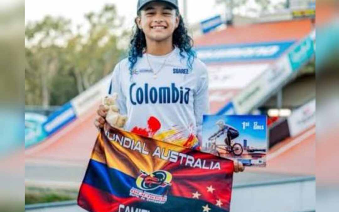 La cucuteña Camila de la Hoz se coronó campeona en mundial de BMX en Australia