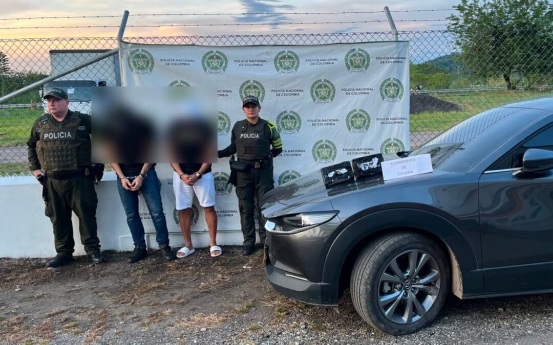 En un morral y sin caletas: así llevaban más de dos kilos de cocaína por Santander