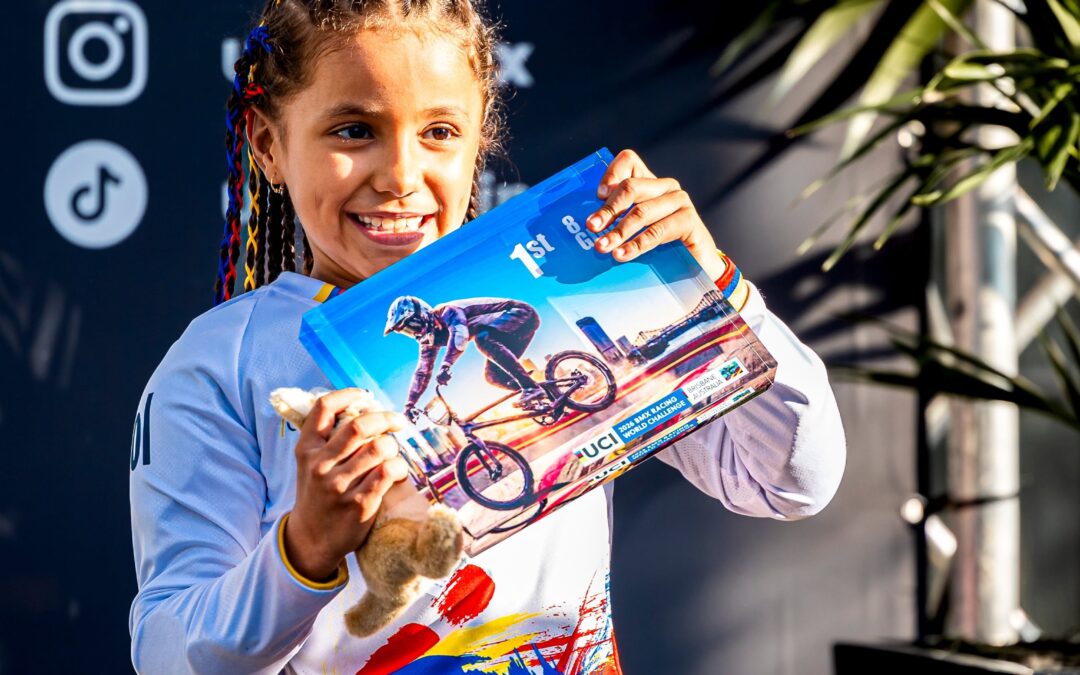 Con solo ocho años, santandereana ganó el Mundial de BMX Racing en Australia