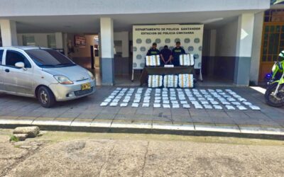 Golpe al narcotráfico en Santander: Caen 100 kilos de marihuana en la vía Medellín–Bucaramanga