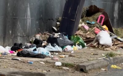 ¡Basura por montones! La vía a Matanza se convierte en un botadero a cielo abierto