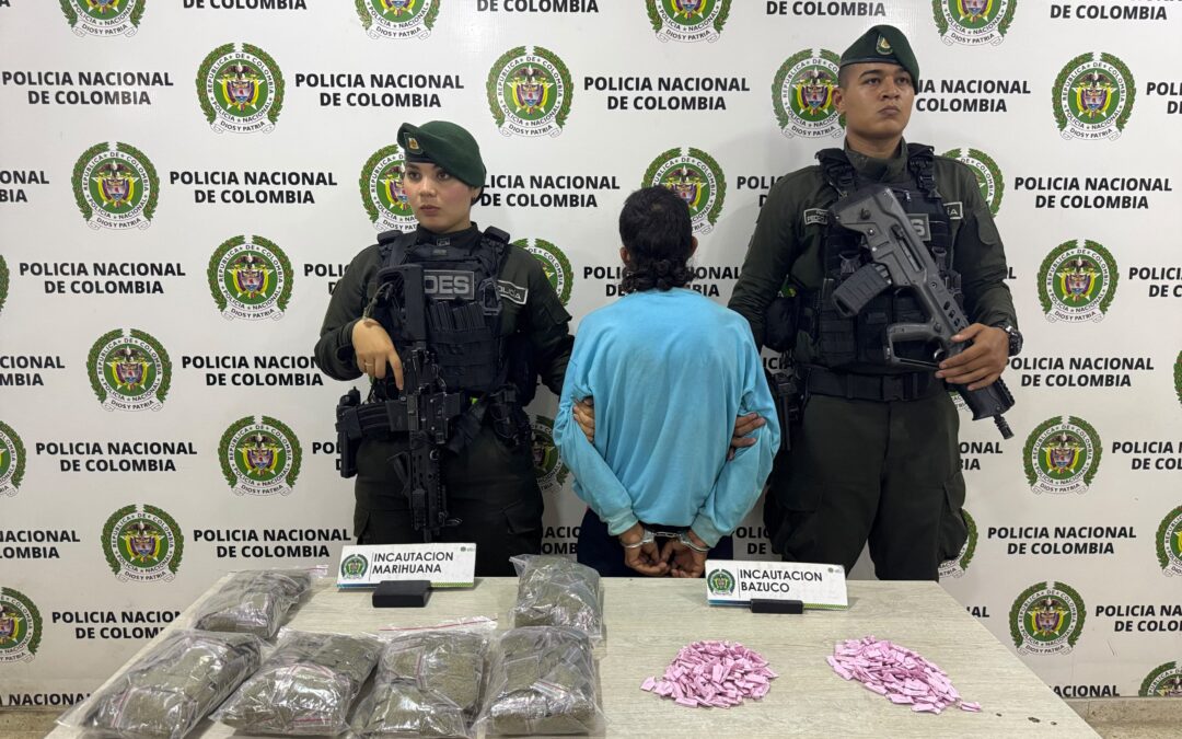 Cae jíbaro en Floridablanca con más de 1.000 dosis de marihuana y bazuco