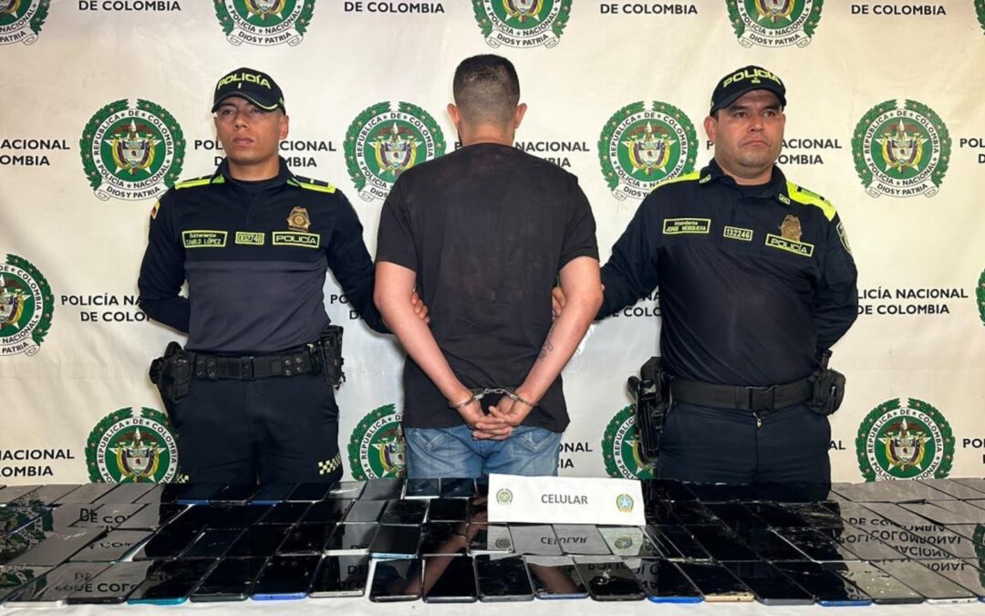 Capturado un hombre que tenía 173 celulares robados listos para la venta en Bucaramanga