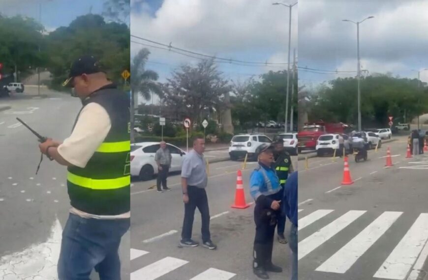 Golpeó en el rostro a un coordinador de tránsito en Palonegro y terminó capturado: la historia detrás del video viral