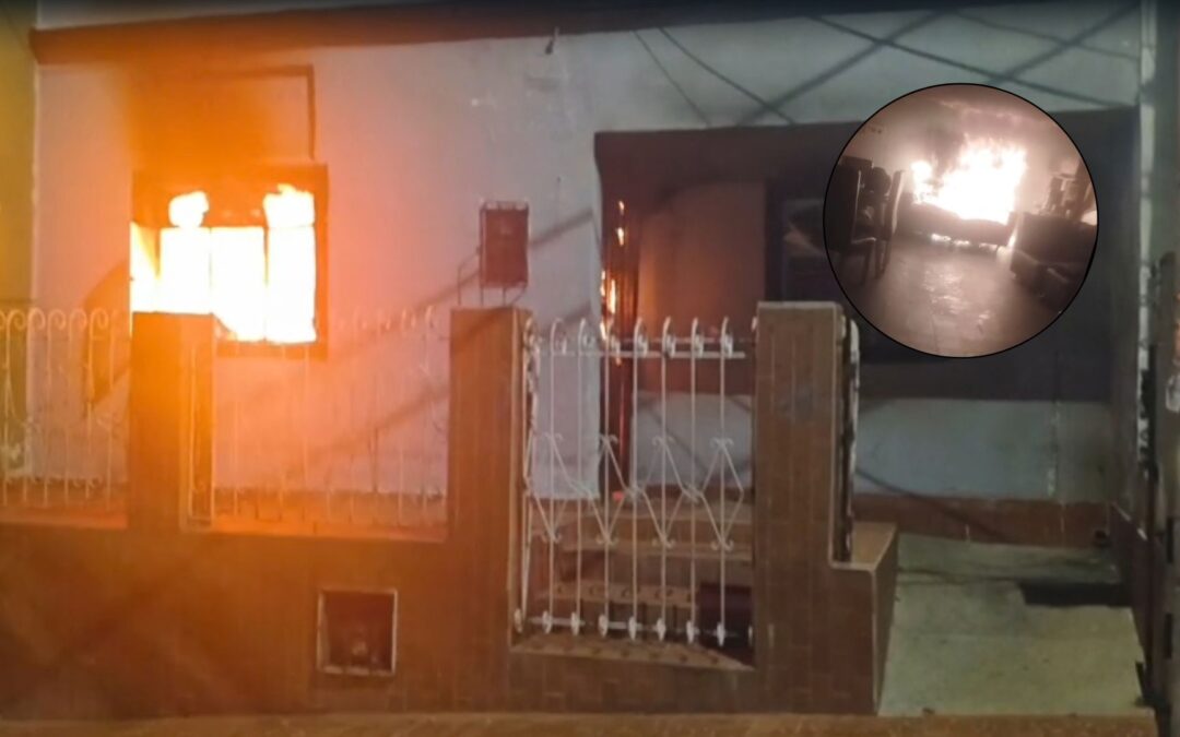 En venganza trancó la puerta e incendió la vivienda de su expareja en Bucaramanga