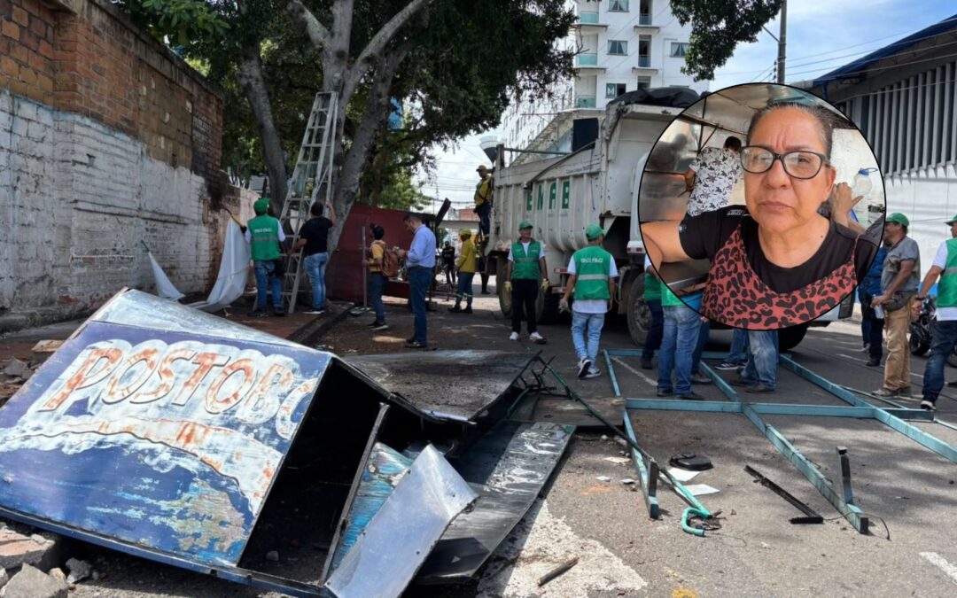 Entre escombros y lágrimas quedó la historia de doña Marlene tras la demolición de su caseta en La Isla