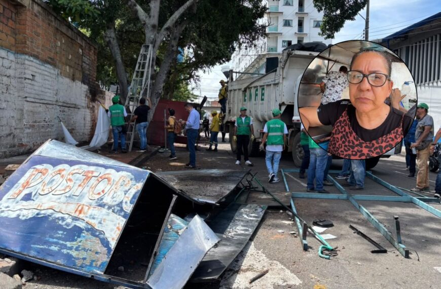 Entre escombros y lágrimas quedó la historia de doña Marlene tras la demolición de su caseta en La Isla